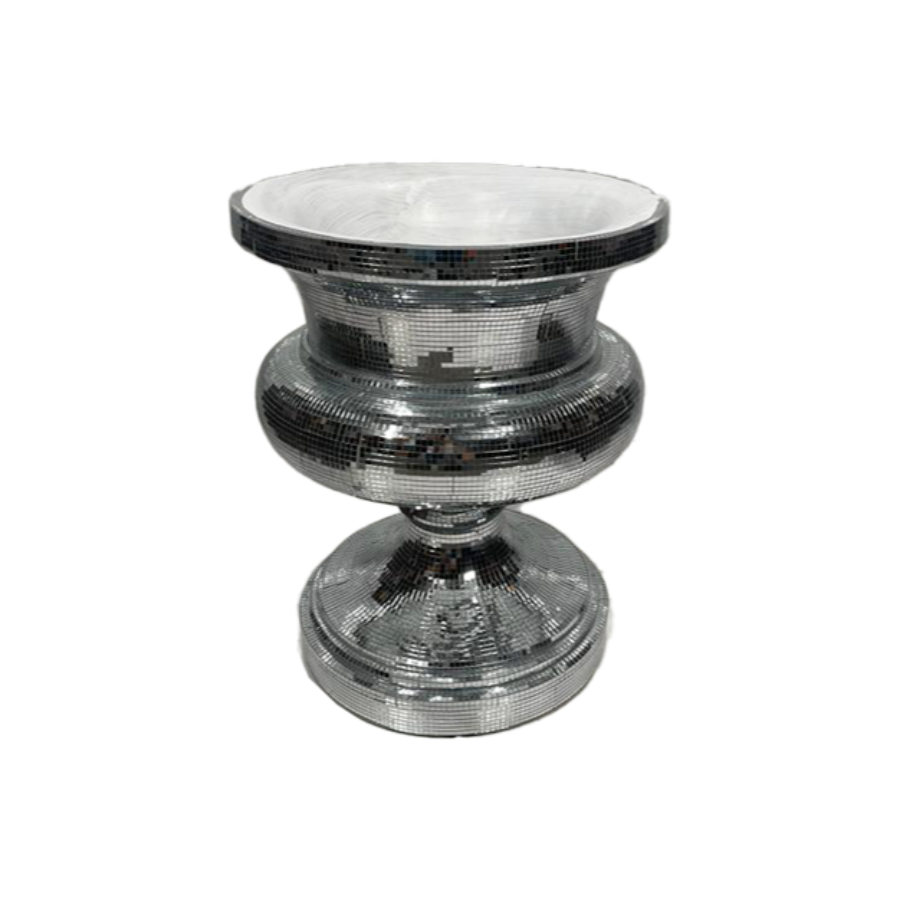 Spiegelglas Vase niedrig